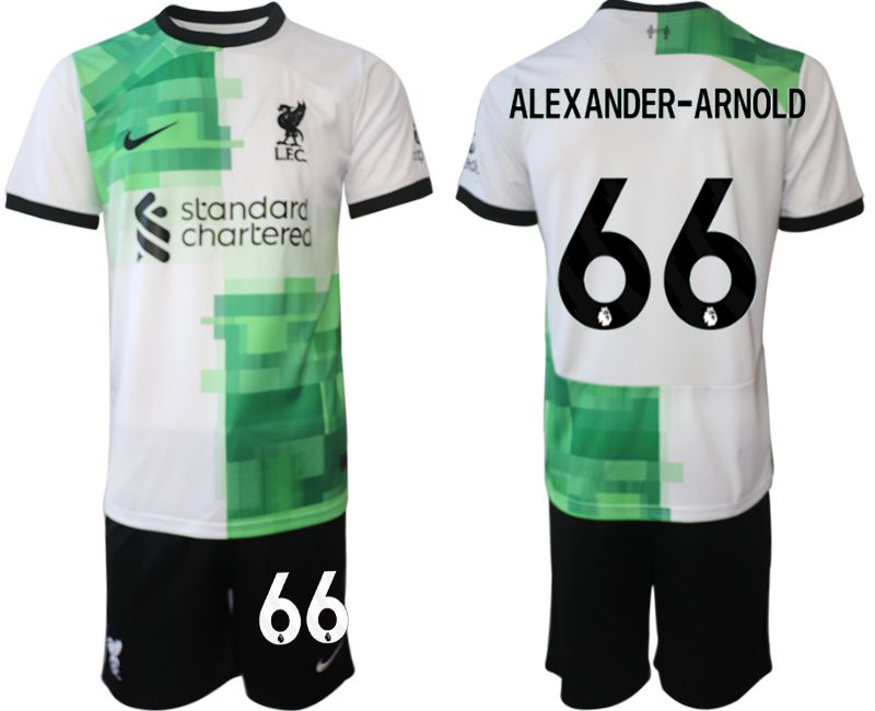 Men 2023-2024 Club Liverpool away white #66 Soccer Jersey->liverpool jersey->Soccer Club Jersey